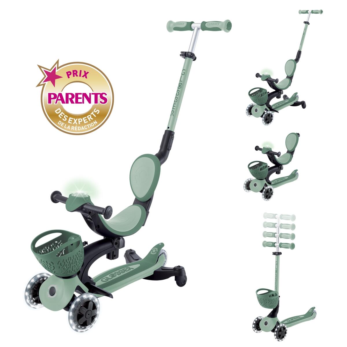 Trottinette évolutive GO-UP BABY 360 LIGHTS - Vert Sauge 2/7