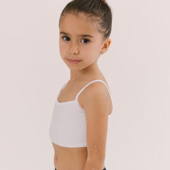 Top de Gymnastique Basic Blanc Enfant