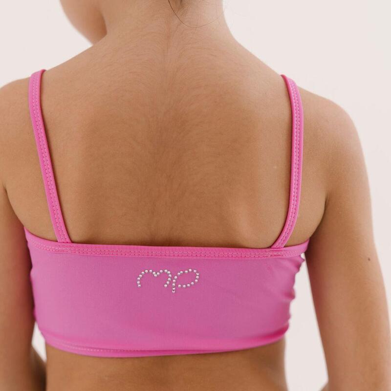 Top de Ginástica Básico Rosa Menina
