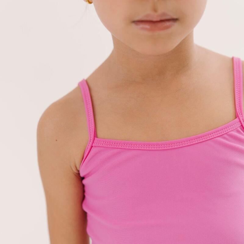 Top de Ginástica Básico Rosa Menina
