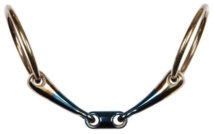 Mors 2 anneaux pour cheval double brisure gros canons Harry's Horse Sweet Iron