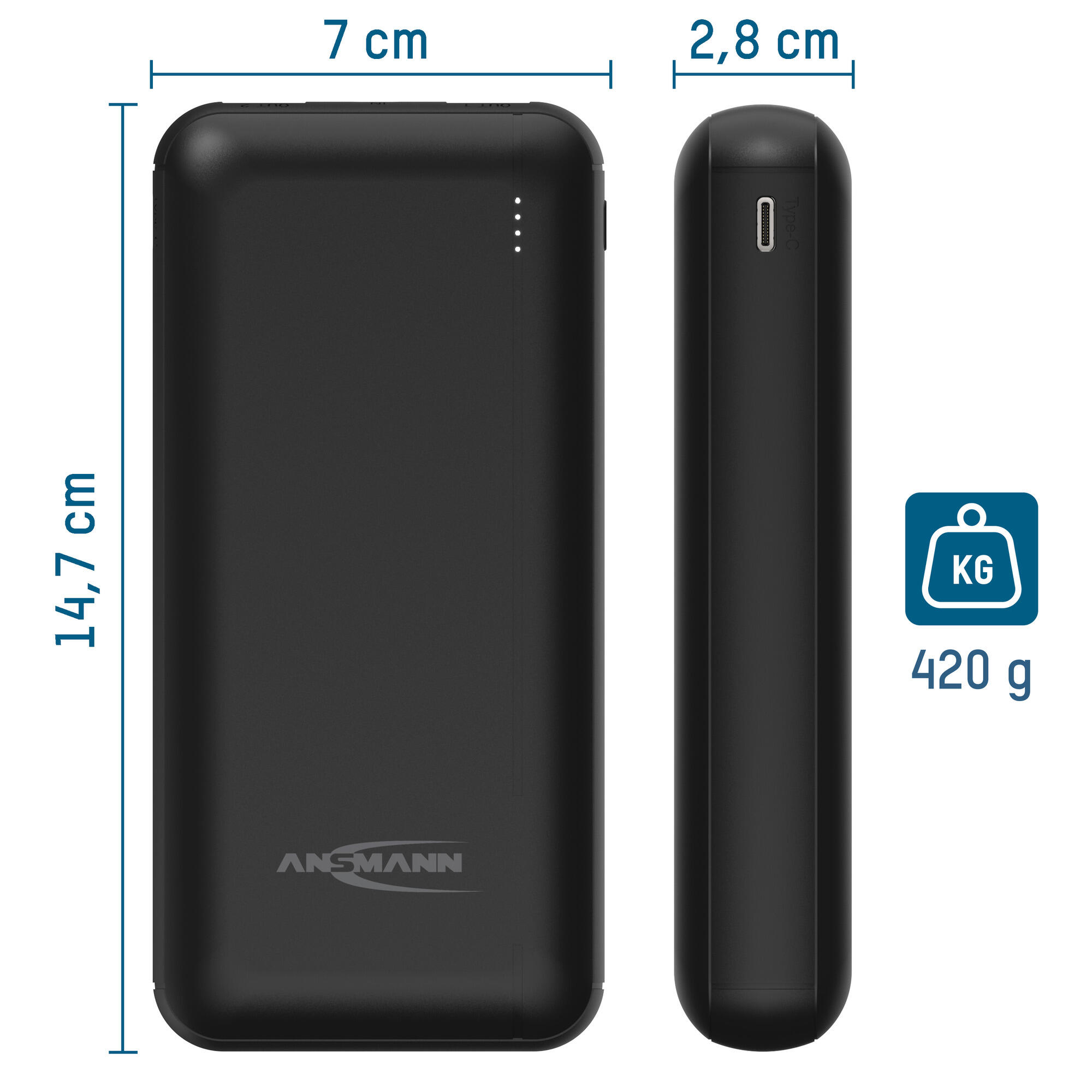 Ansmann Powerbank PB212 20.000 mAh 3/7