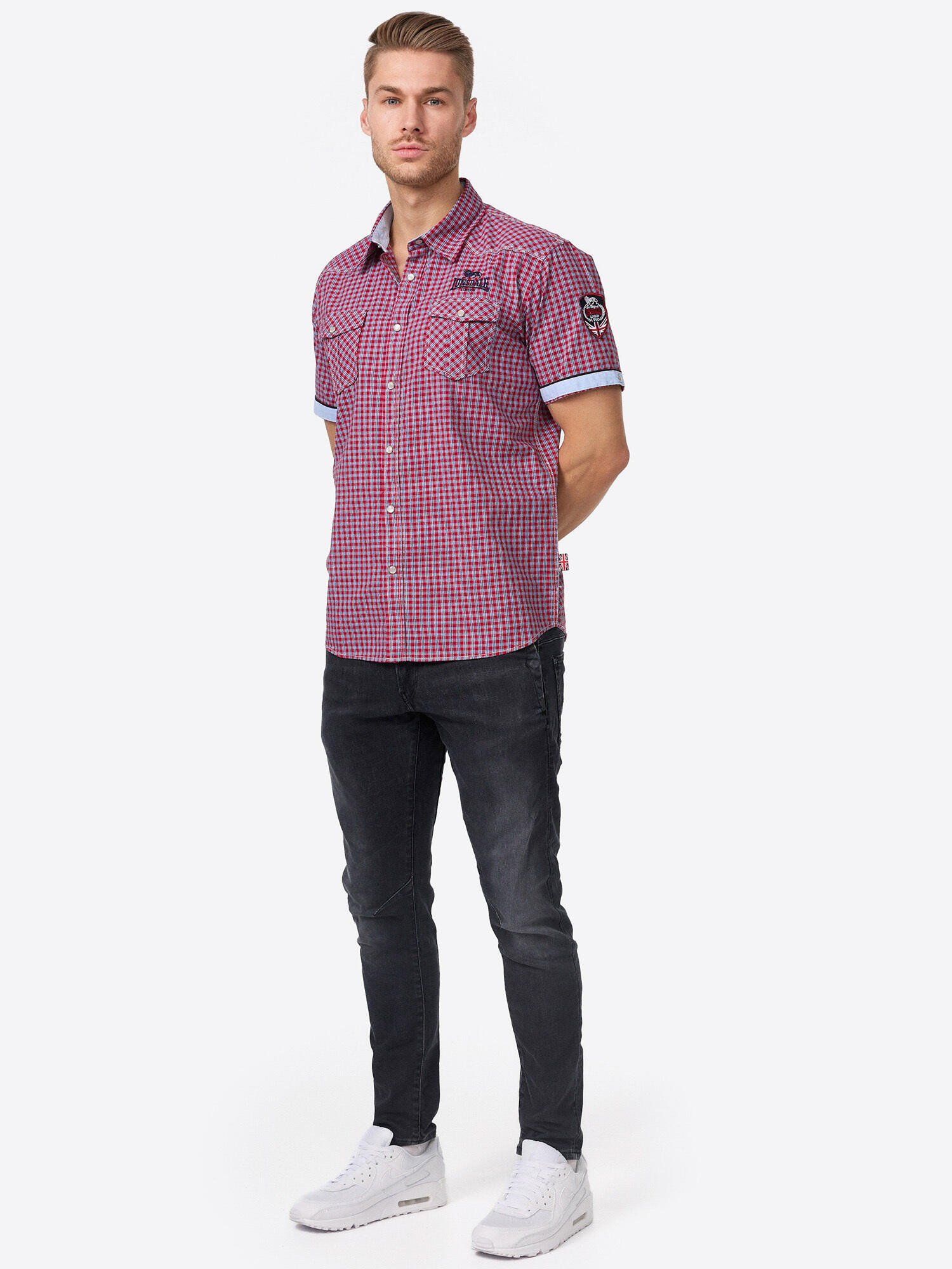 LONSDALE Herenoverhemd korte mouw slim fit BERNY 3/5