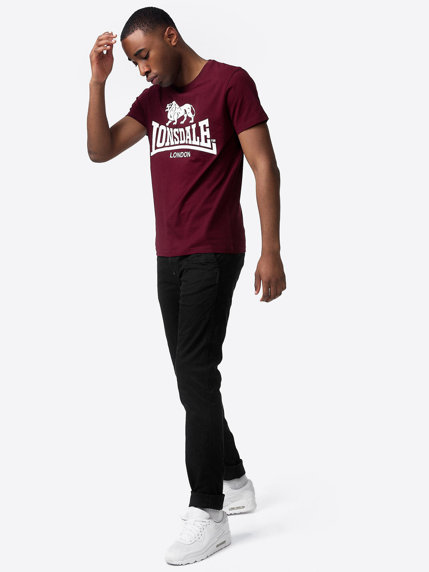 LONSDALE Heren-T-shirt, regular fit dubbelpak KELSO 3/6