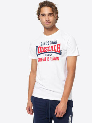 Lonsdale heren-t-shirt. regular fit dubbelpak collessie
