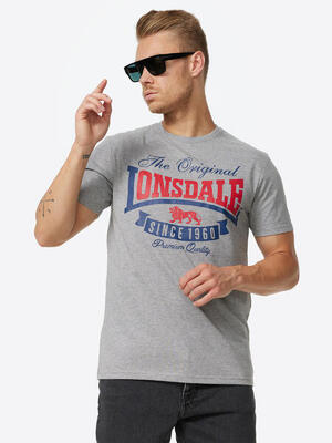Lonsdale heren-t-shirt. regular fit dubbelpak gearach