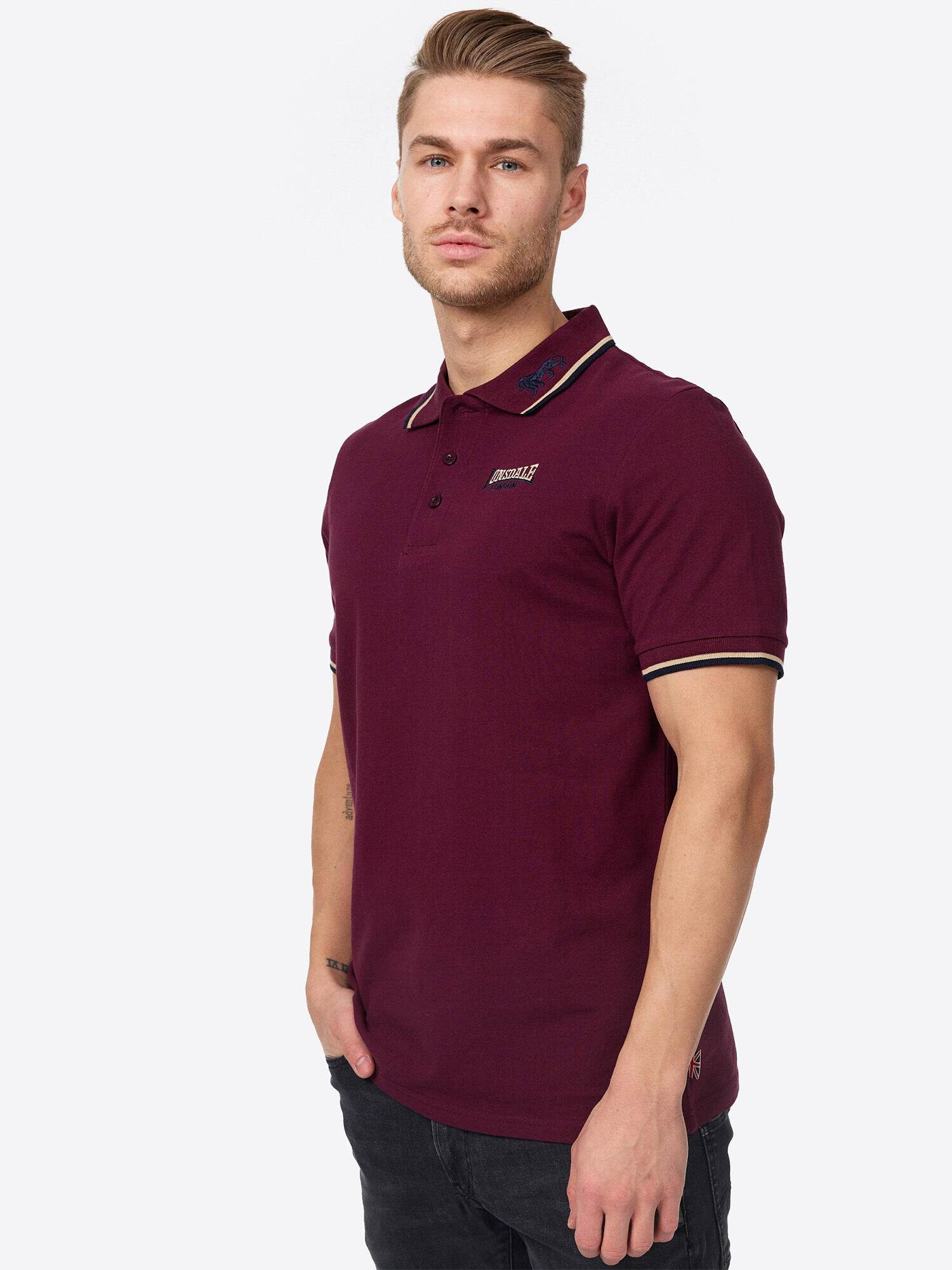 LONSDALE LONSDALE Herenpolo slim fit LION