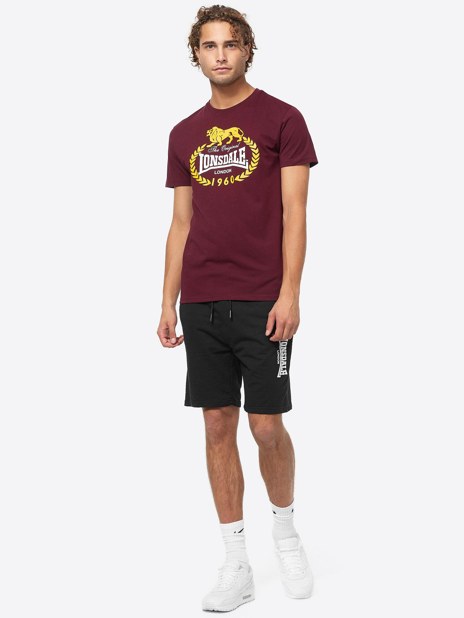 LONSDALE Heren-T-shirt, regular fit dubbelpak ECCLAW 3/6