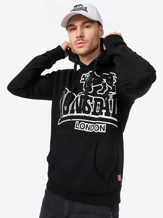 Sweatshirts polaires pour hommes Lonsdale Tadley Noir