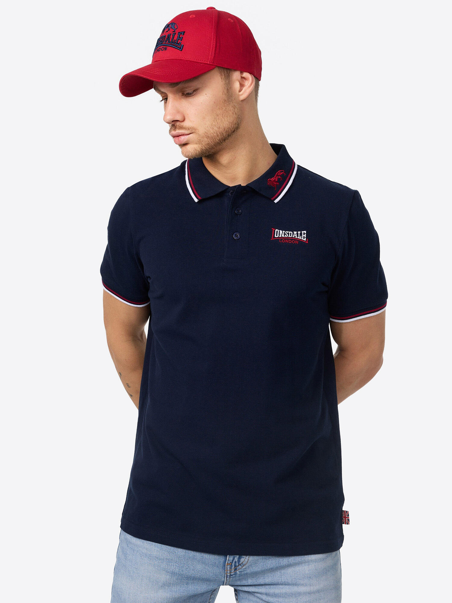 LONSDALE LONSDALE Herenpolo slim fit LION