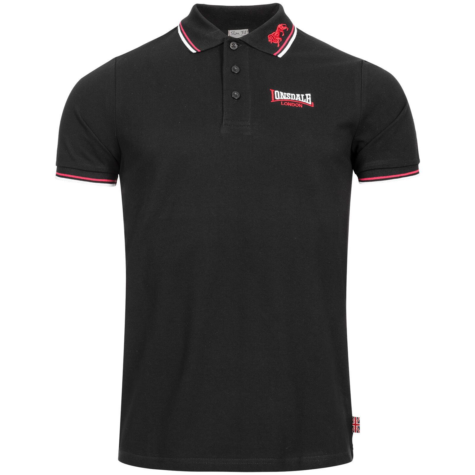 Polo pour homme Lonsdale lion Noir 2/5
