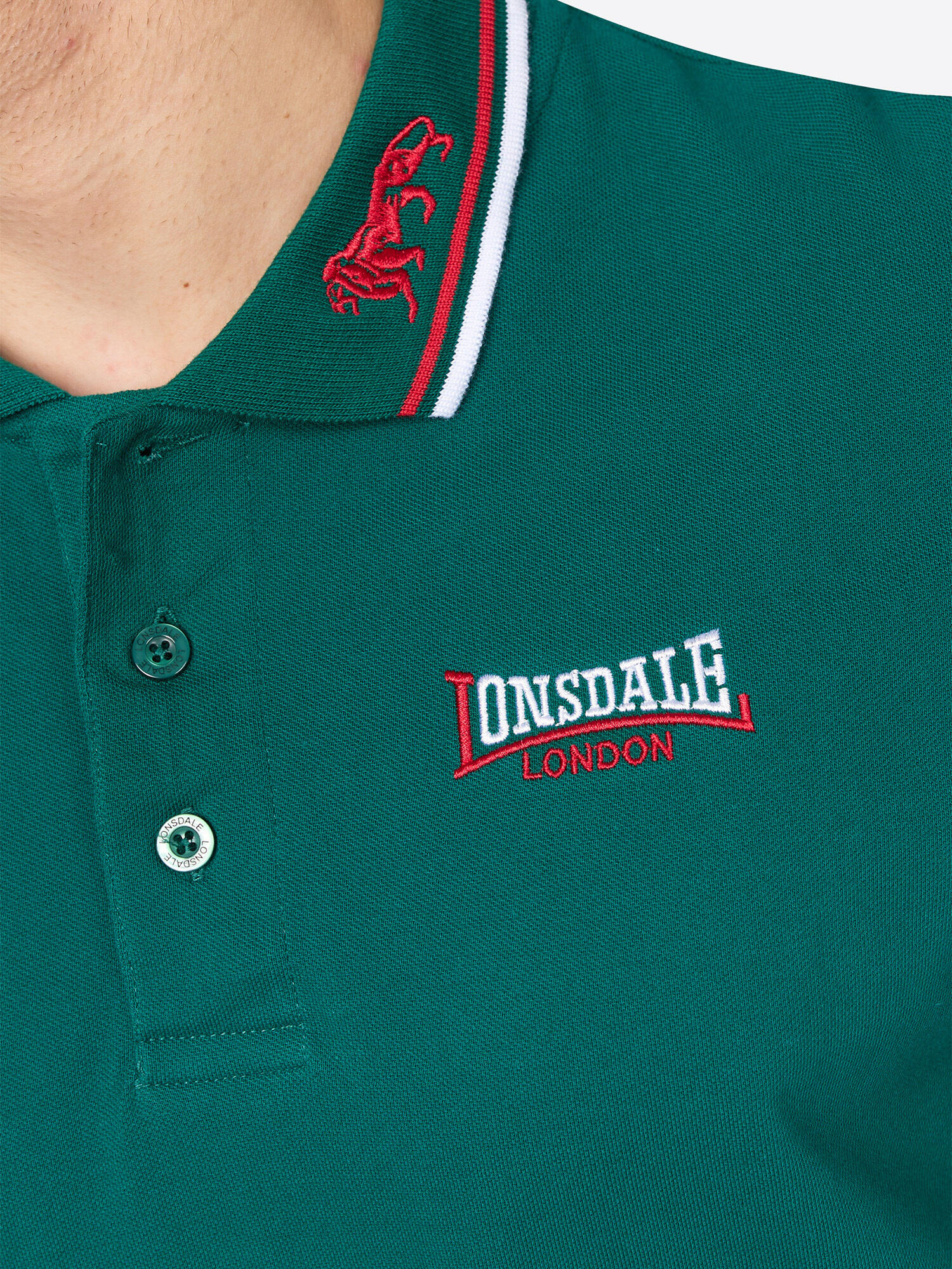Polo per uomo Lonsdale lion bianco 5/5