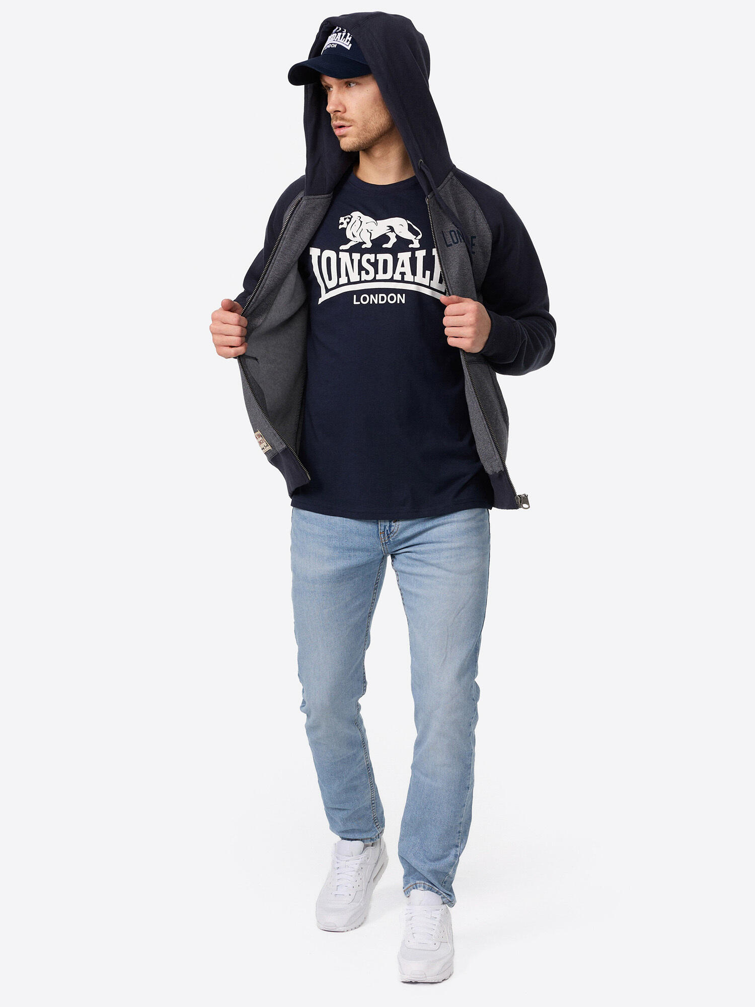Sweatshirt à capuche zippé Lonsdale Slough 3/5