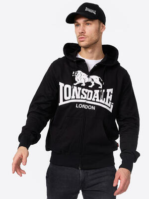Felpa con cappuccio e zip Lonsdale Krafty