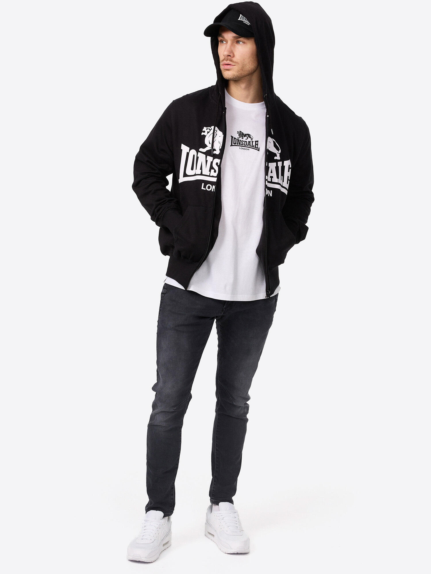 Sweatshirt à capuche zippé Lonsdale Krafty 3/5