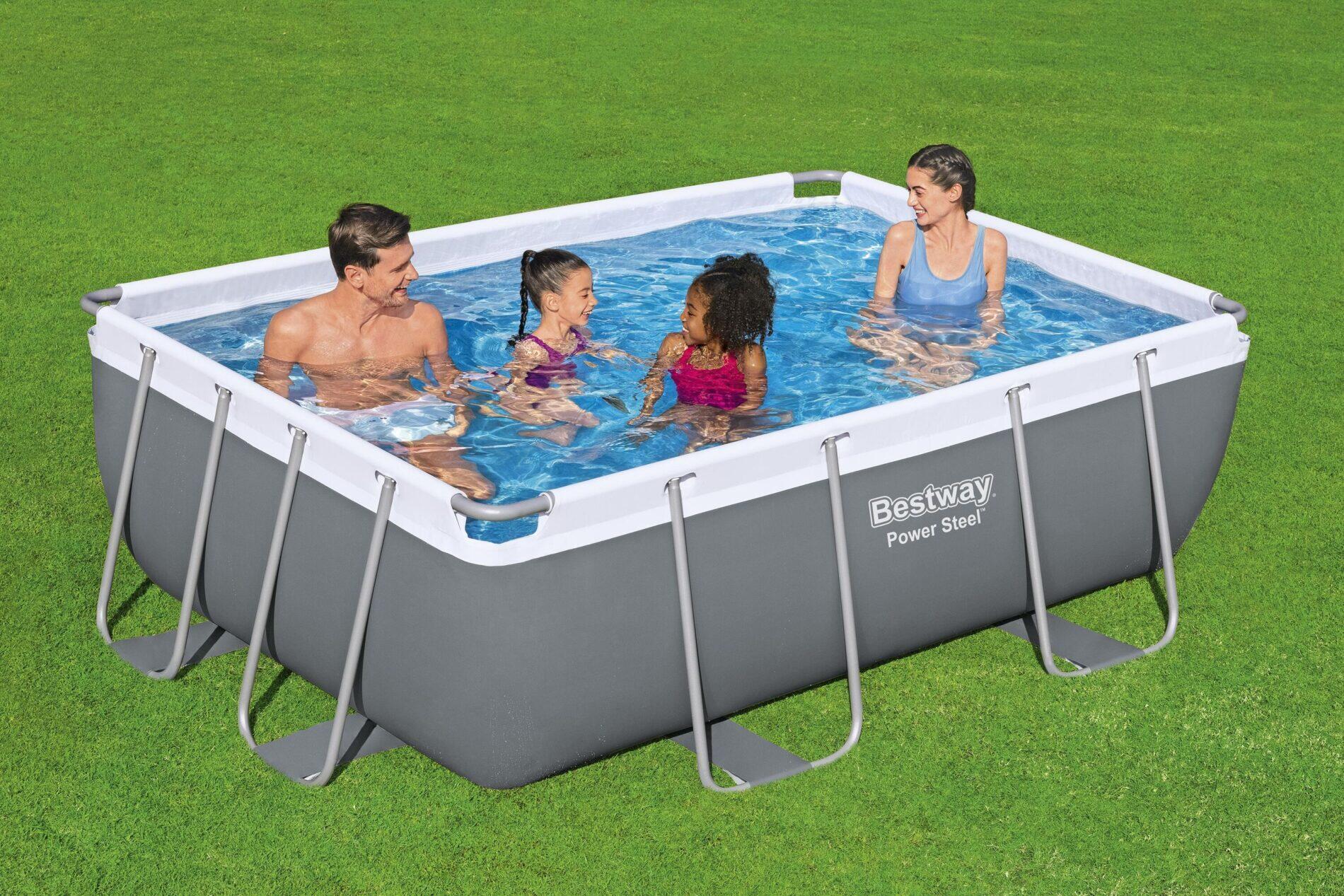 Bestway Power Steel Above Ground Swimming Pool Set 2.82 x 1.96 x 0.84m