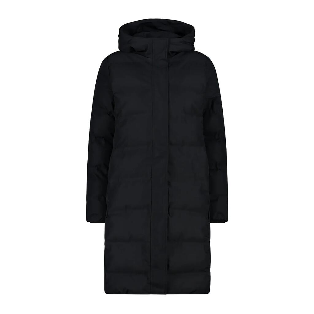 Long hooded puffer coat for women CMP