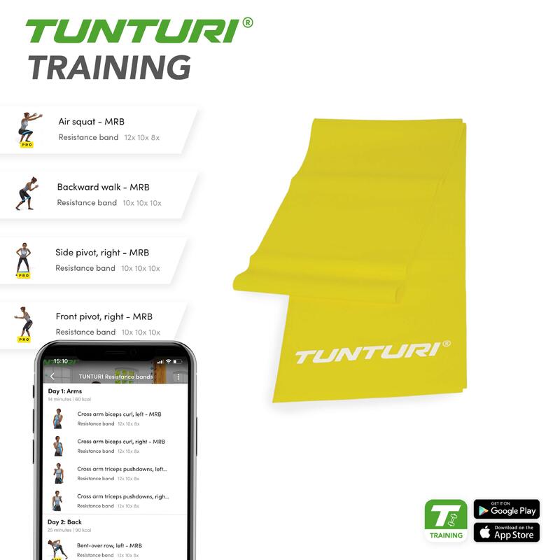 Tunturi Resistance Band - Gummi Gymnastikband Gelb