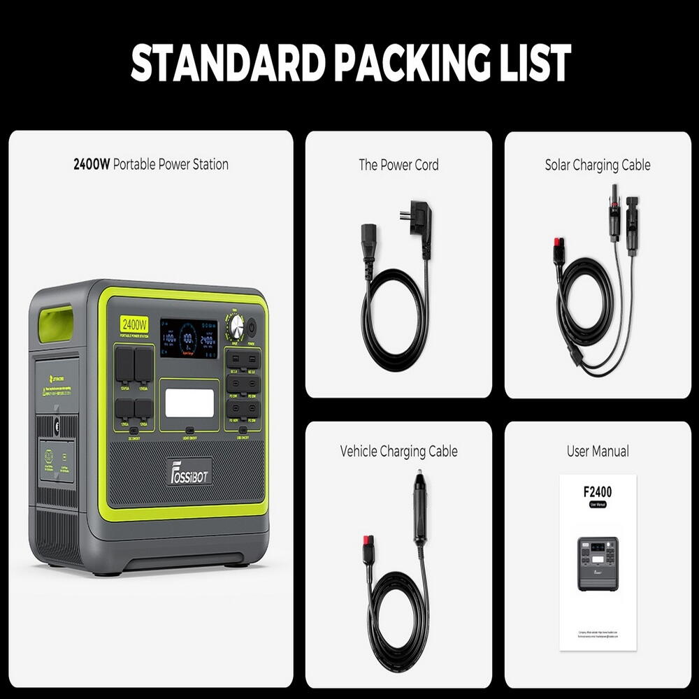 Draagbaar elektrisch station Camping Reizen F2400 2400W Groen 5/5