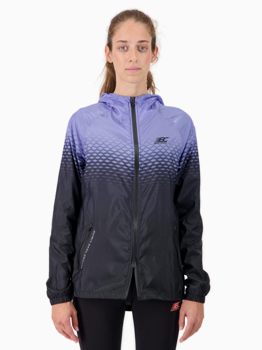 Abie dames windjack zwart/roze 1/4