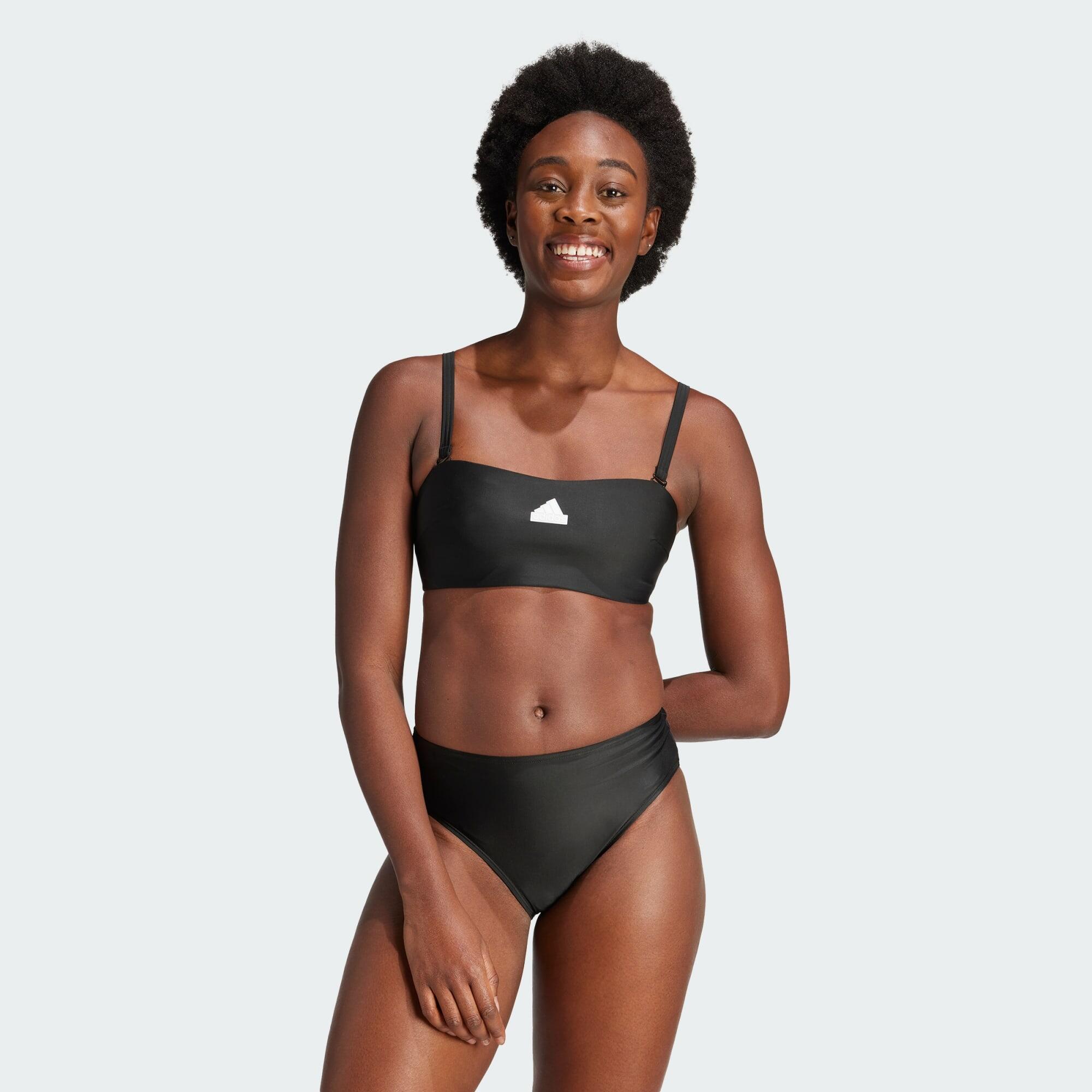Adidas - Haut De Bikini Bandeau Polyvalent Iconisea - Haut De Maillot De Bain (bikini) - Blanc|noir - Decathlon