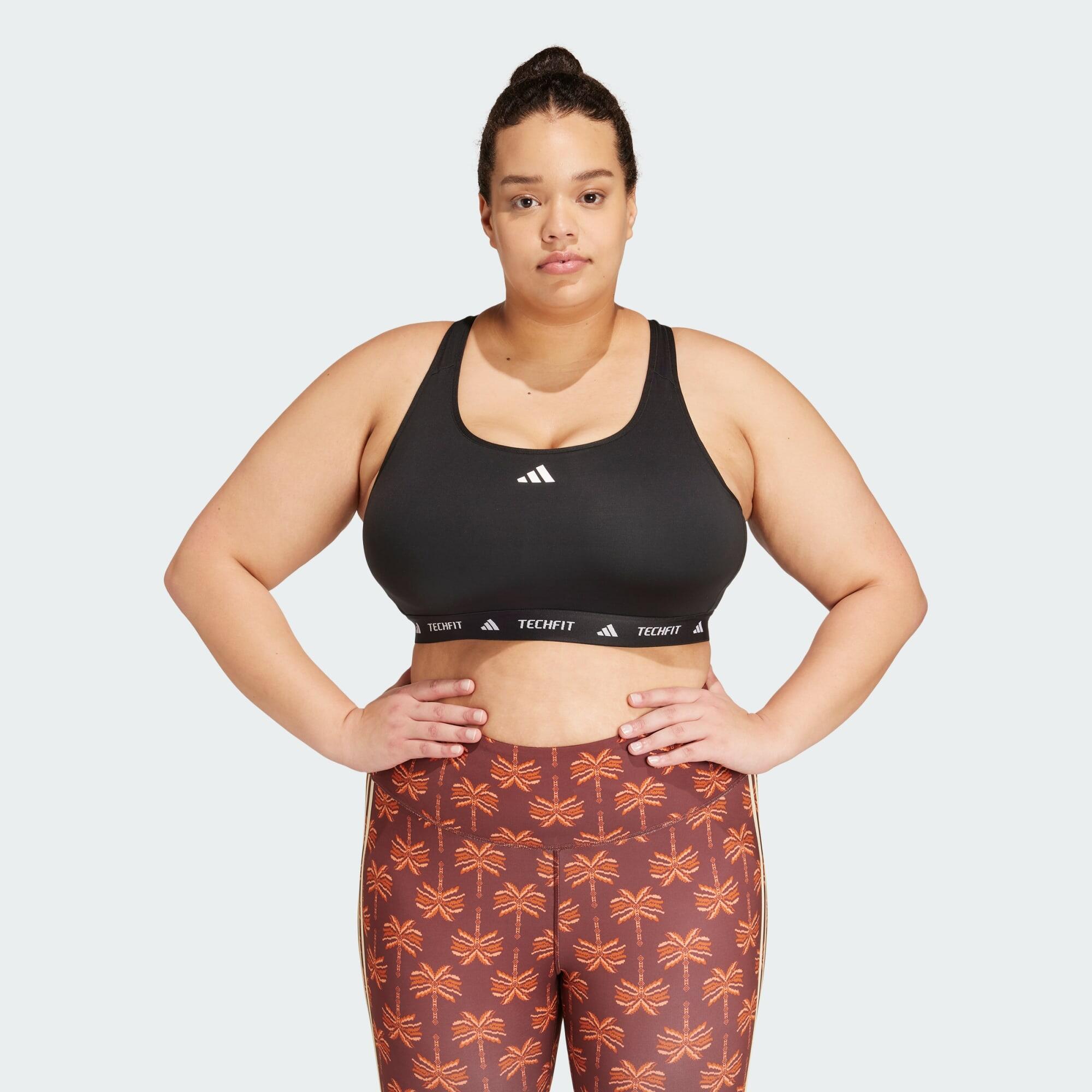 Adidas - Brassière Techfit (grandes Tailles) - Brassière - Noir - Decathlon