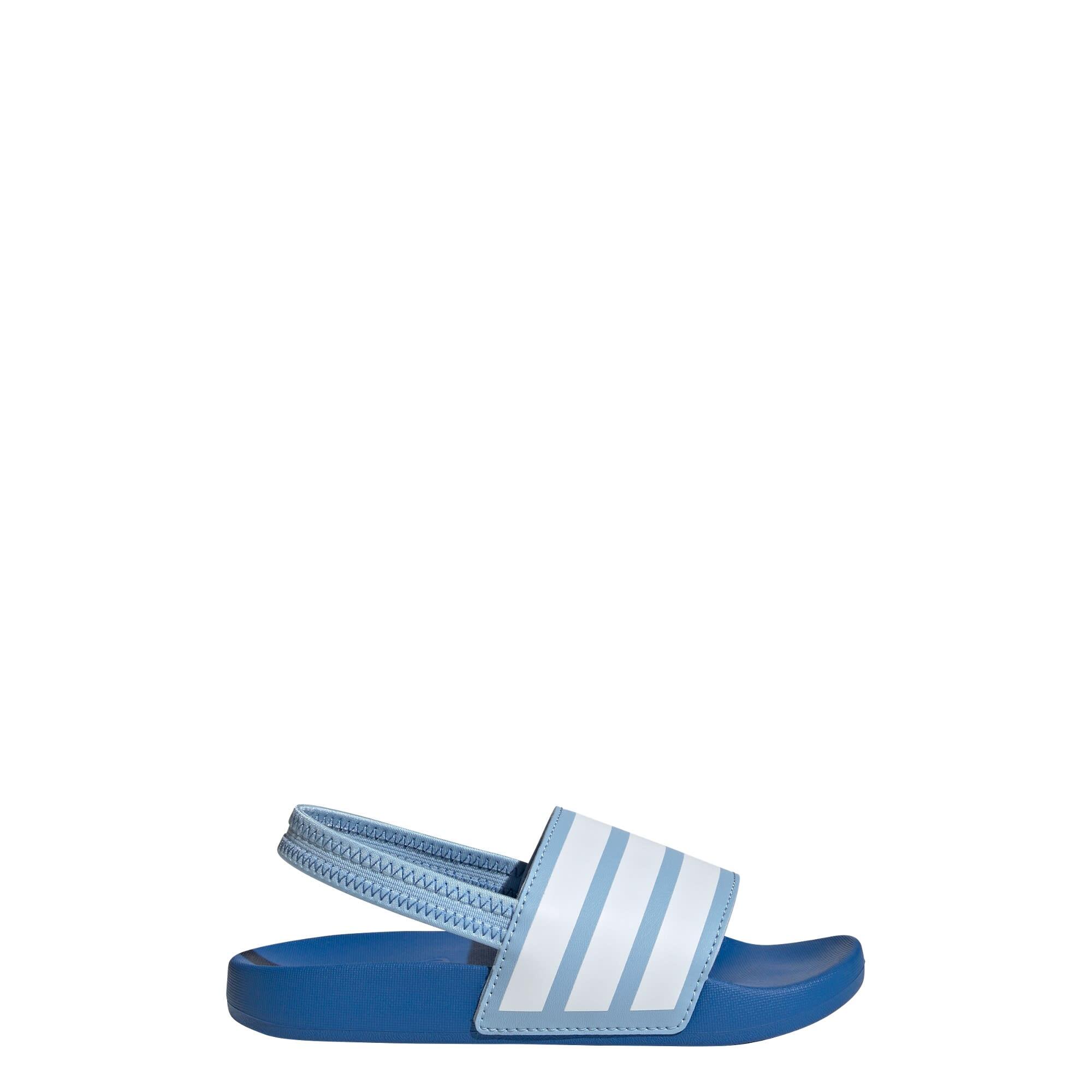 Adidas - Claquette Adilette Estrap Enfants - Tongs - Blanc|bleu - 30 - Decathlon
