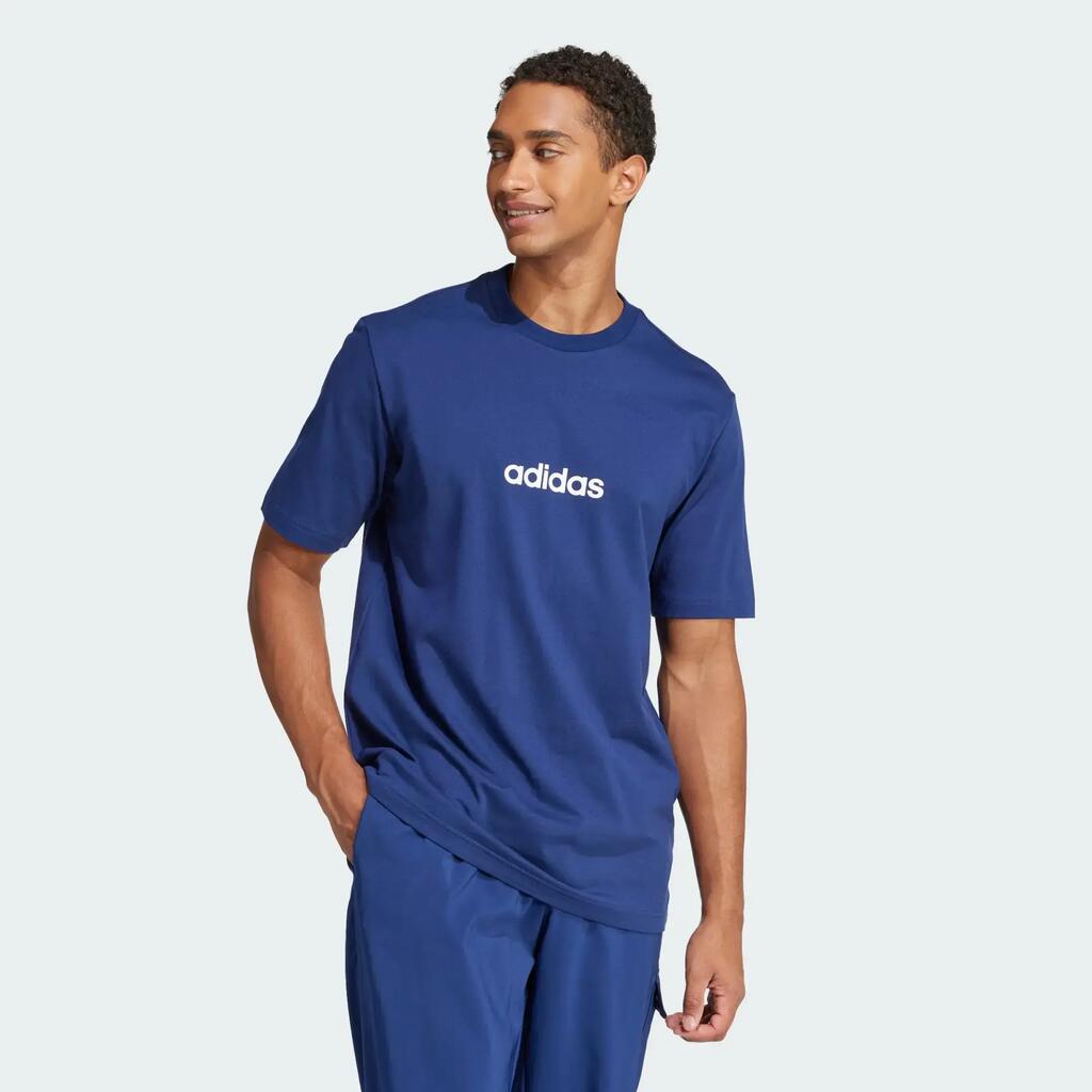 T-shirt - Homme - adidas Essentials Linear - Bleu/vert