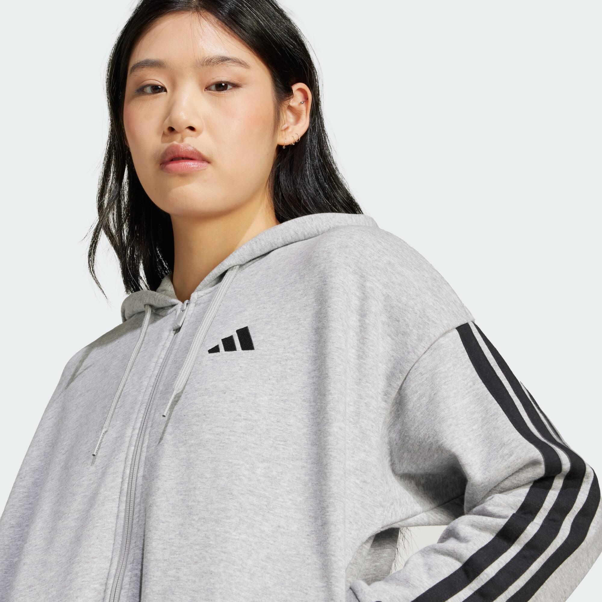 Veste à capuche entièrement zippée French terry 3 bandes Essentials 4/6