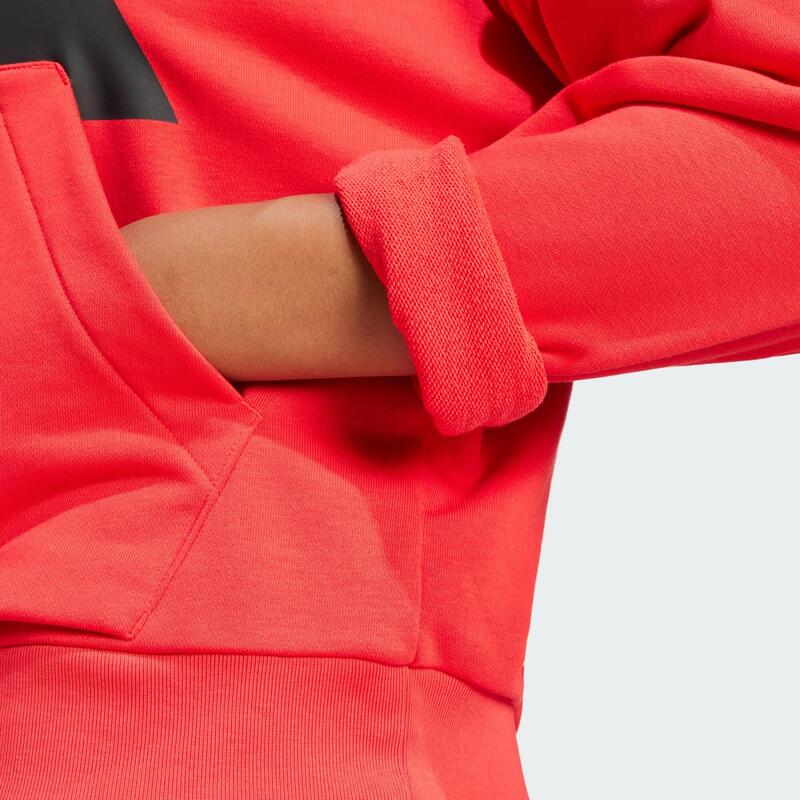 Sweat-shirt à capuche ample French terry gros logo Essentials