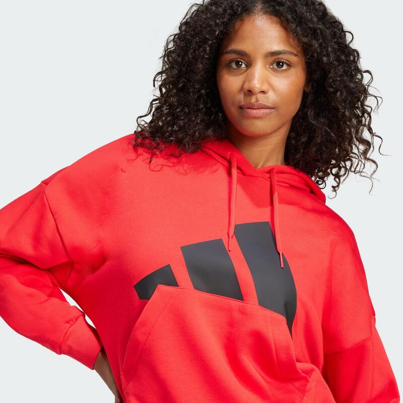 Sweat-shirt à capuche ample French terry gros logo Essentials
