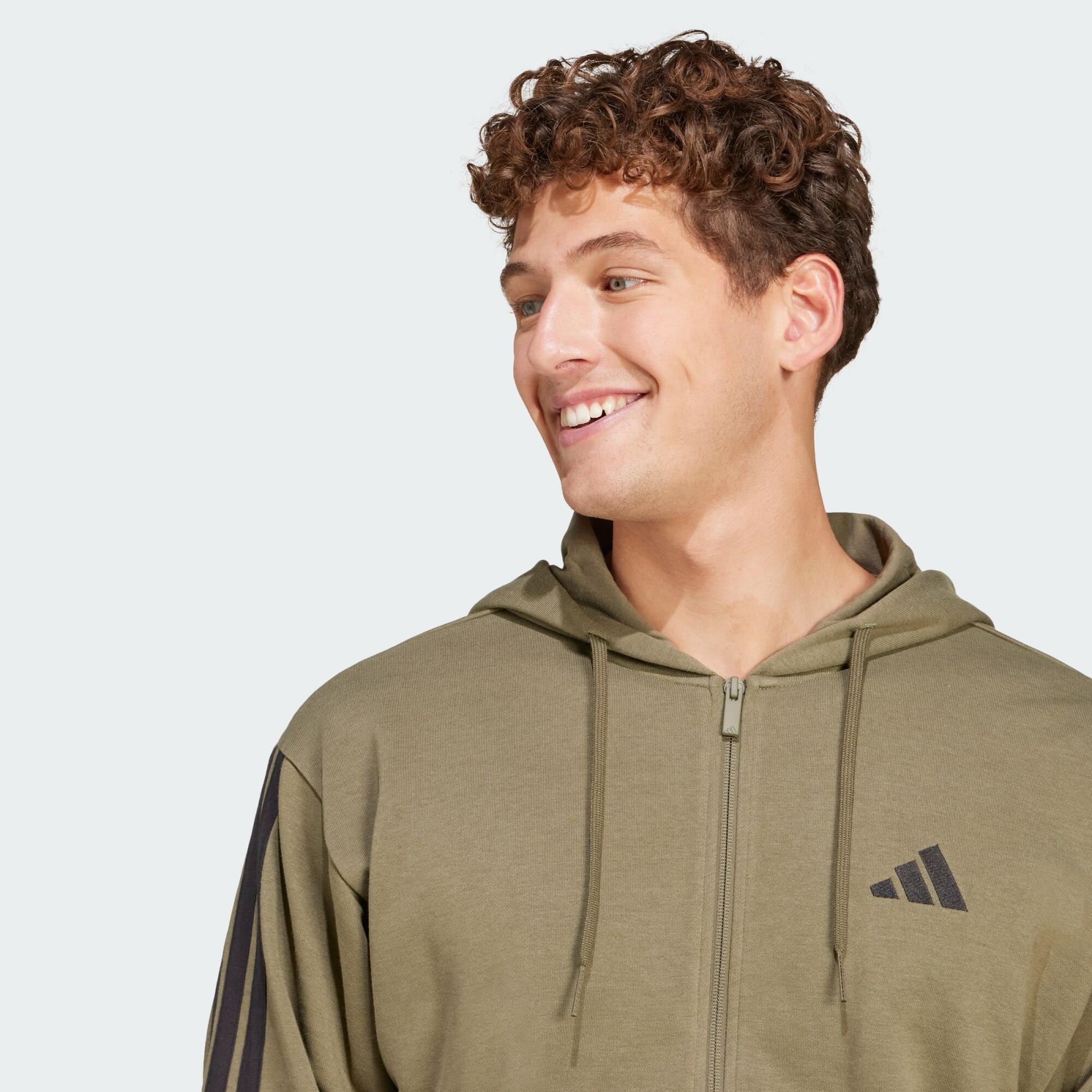 Felpa con cappuccio Essentials 3-Stripes French Terry Full-Zip 4/5