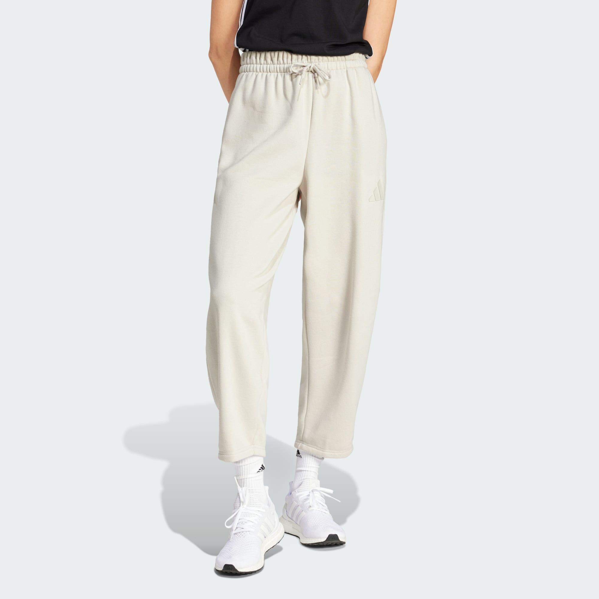 Adidas - Pantalon Molleton Essentials Contemporary Logo Barrel - Pantalons - Beige - 34 2xs - Decathlon