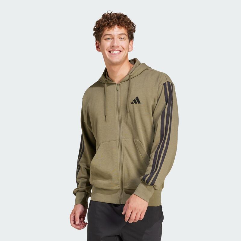 Mikina Essentials 3-Stripes French Terry Full-Zip