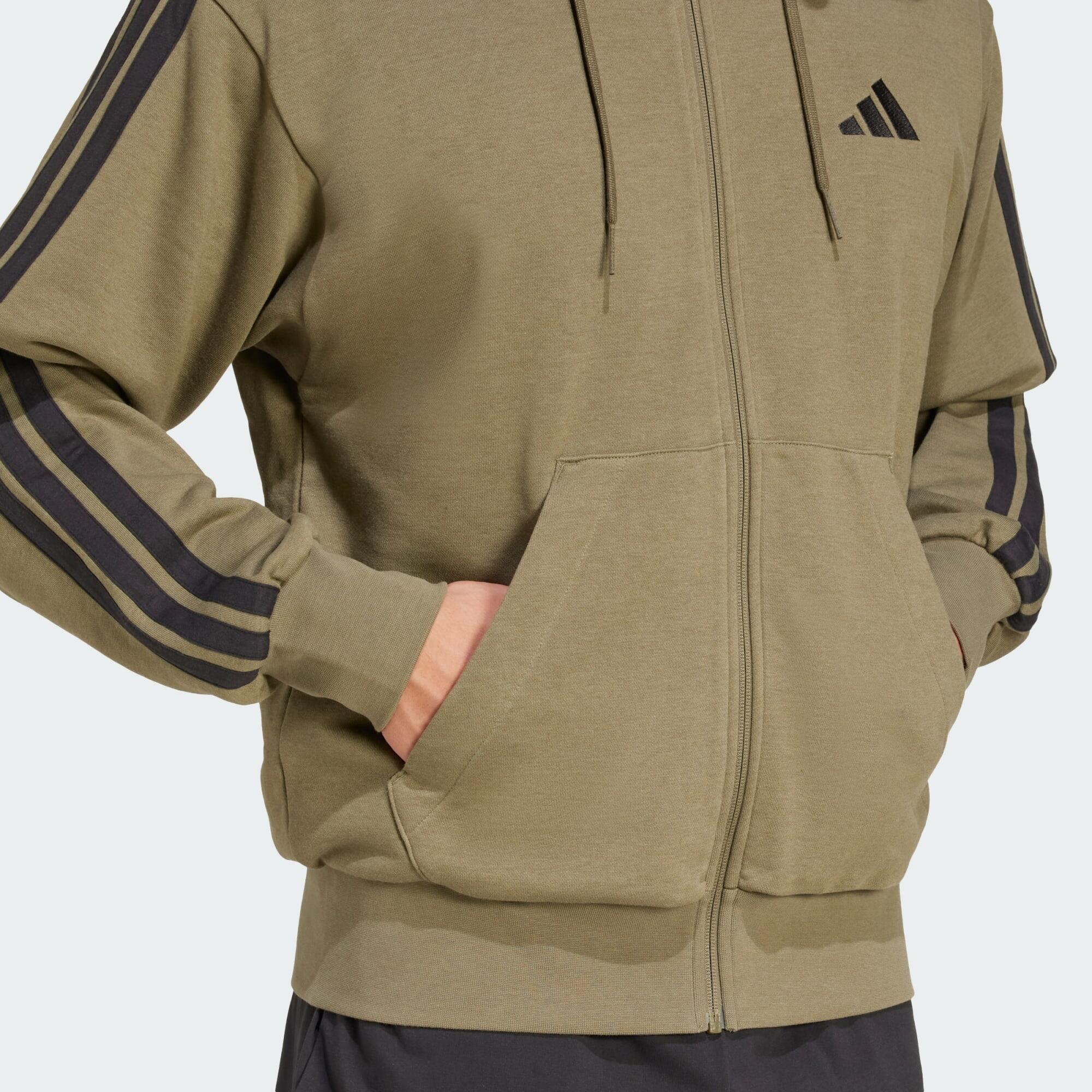 Felpa con cappuccio Essentials 3-Stripes French Terry Full-Zip 5/5