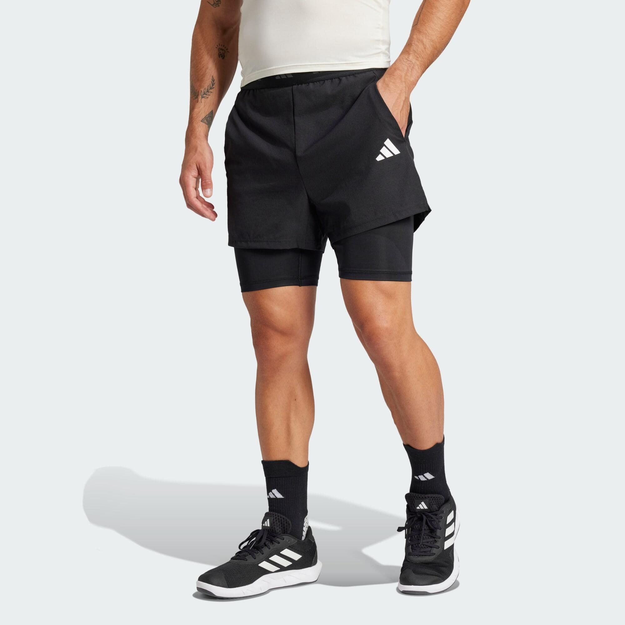 Adidas - Short 2 En 1 Gym+ - Short - Noir - 40 M - Decathlon