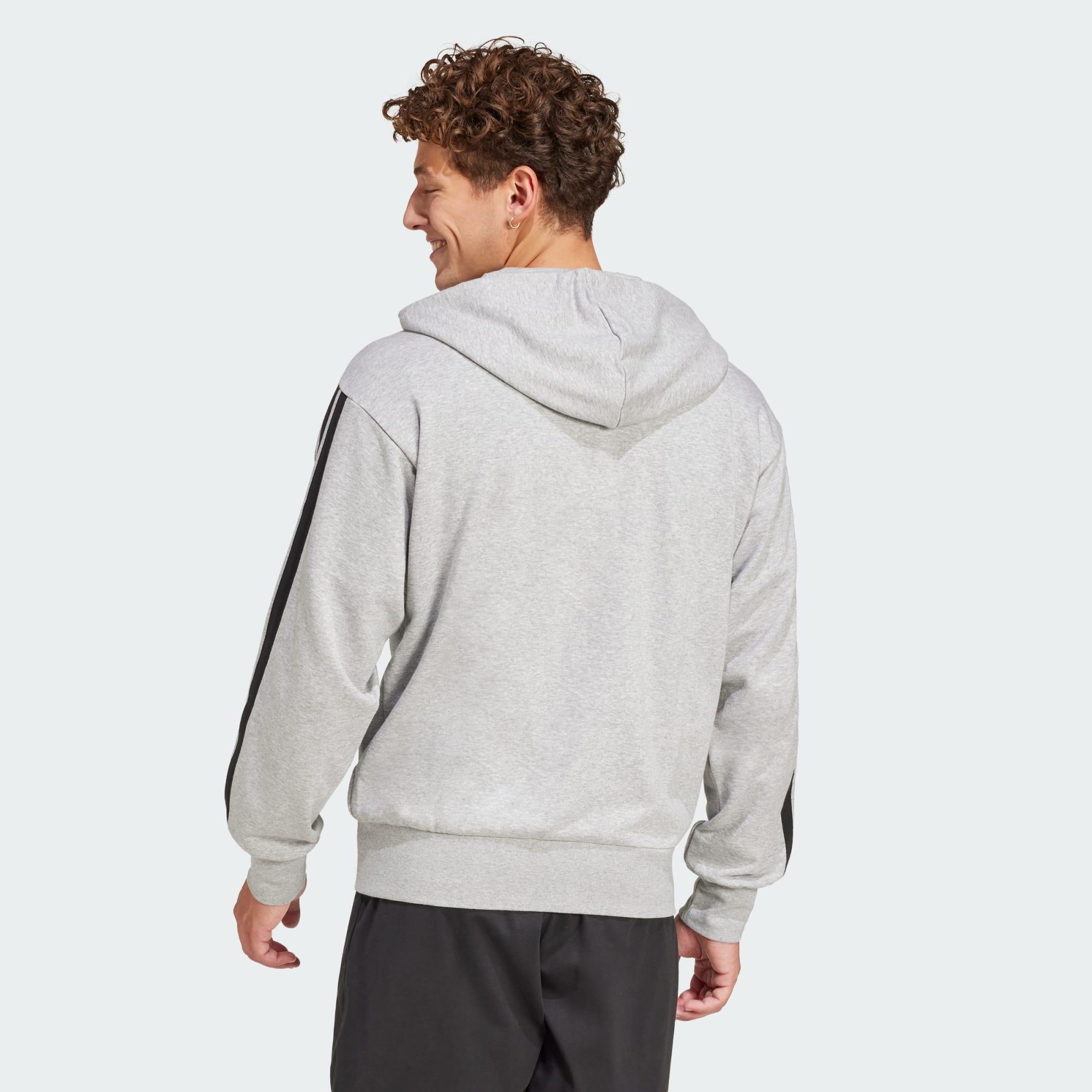 Felpa con cappuccio Essentials 3-Stripes French Terry Full-Zip 3/7