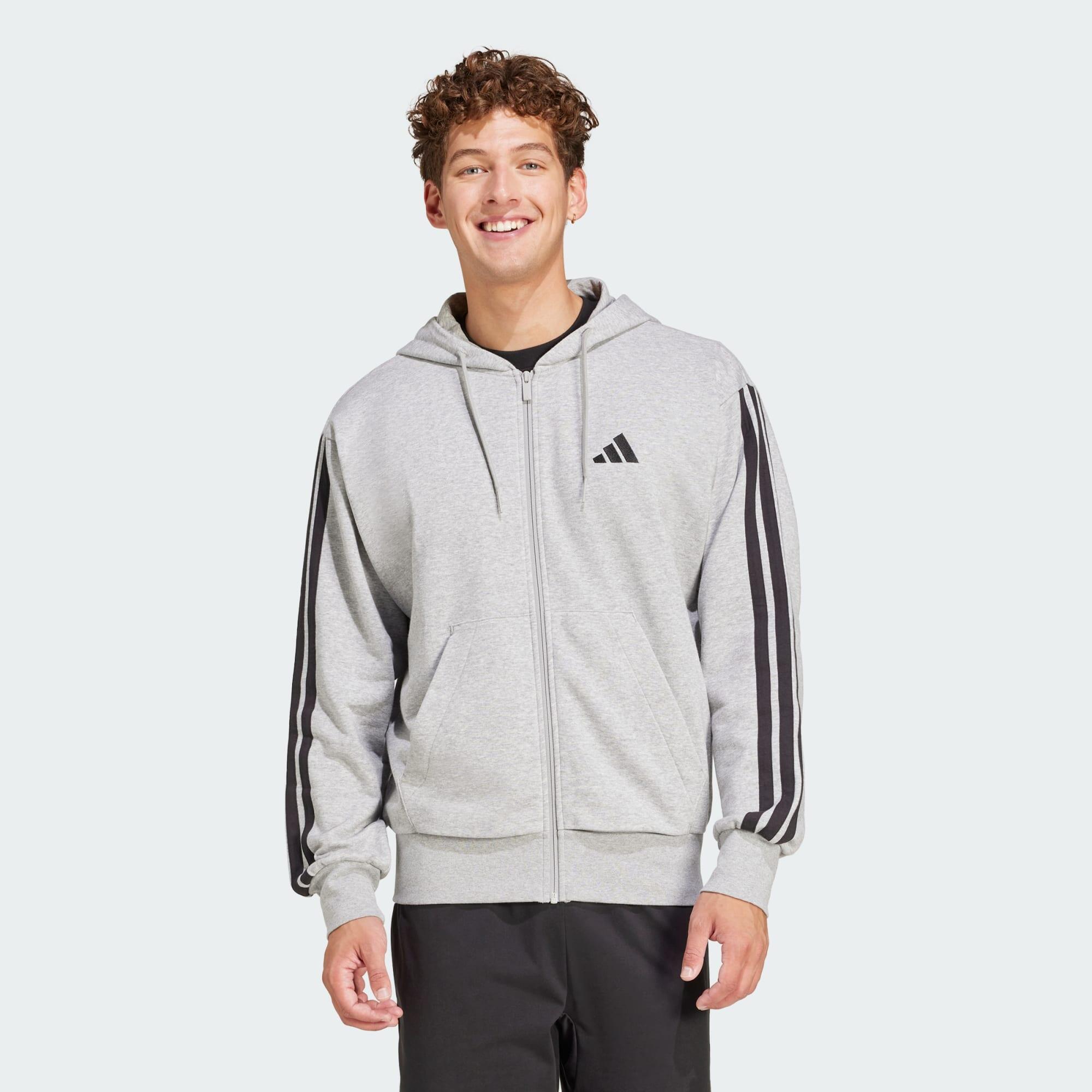 ADIDAS Casaco com Capuz em Moletão 3-Stripes Essentials