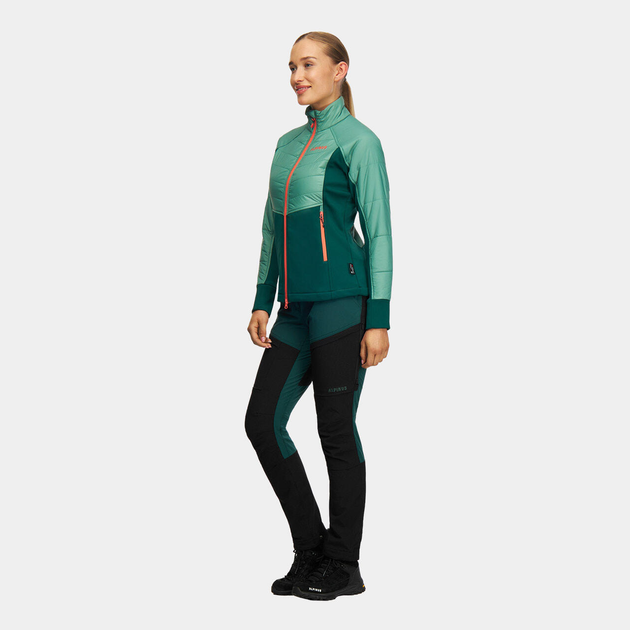 Veste hybride de randonnée Alpinus Tofana - Femme - Olive 1/7