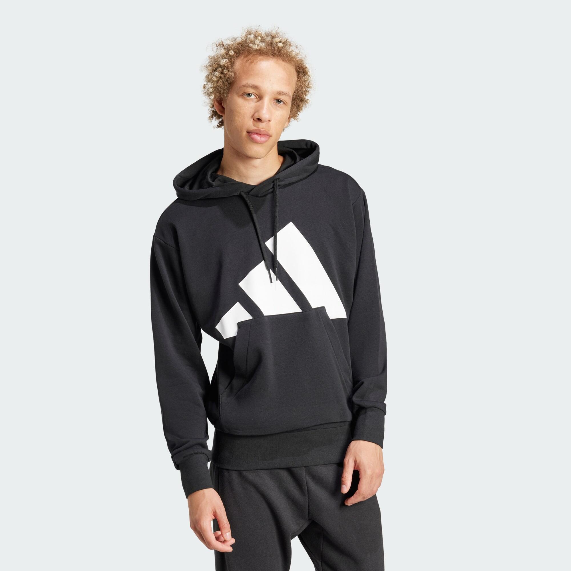 Adidas - Sweat-shirt À Capuche French Terry Grand Logo Essentials - Sweat-shirt - Blanc|noir - 48 Xl - Decathlon