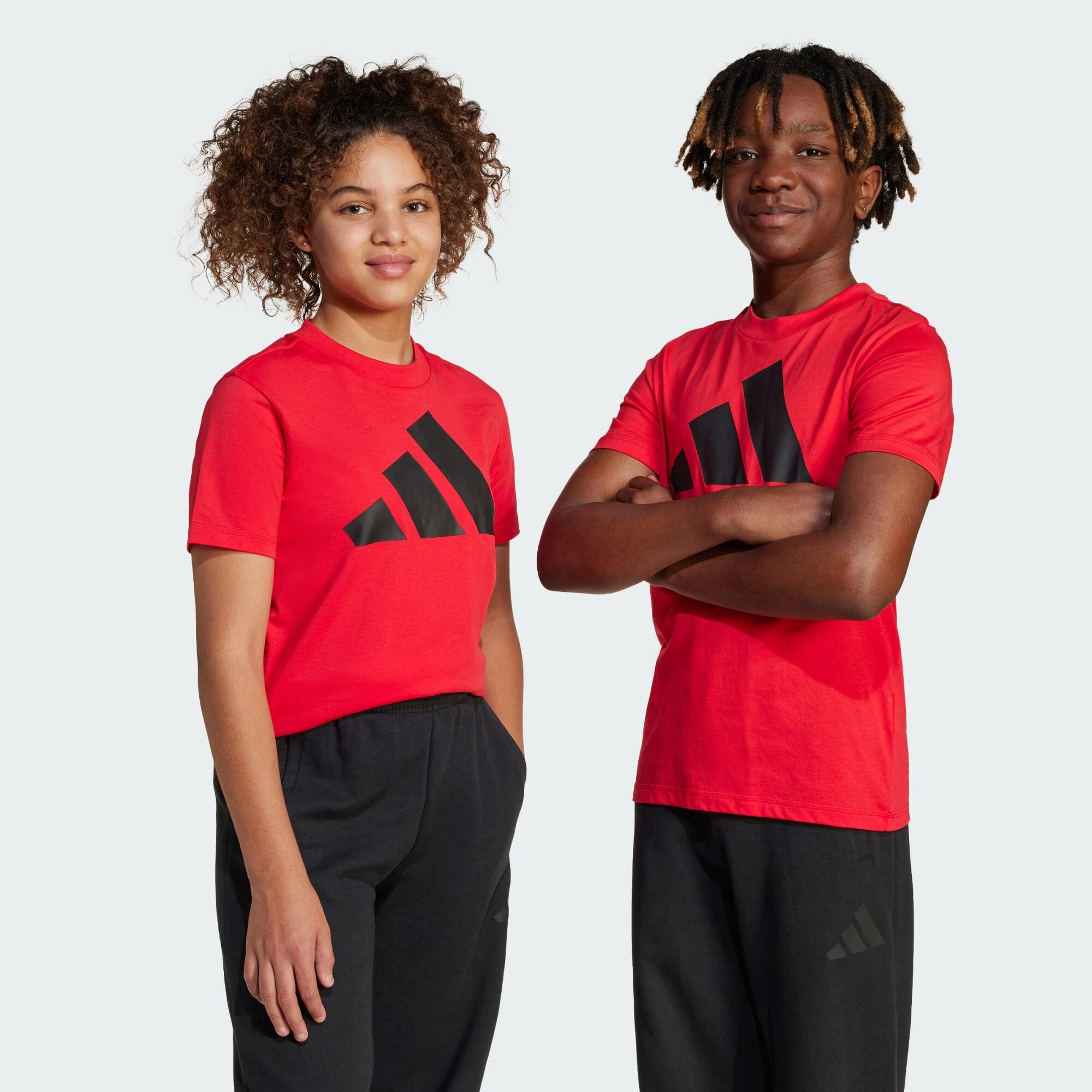 Adidas - T-shirt Essentials Enfants - T-shirt Manches Courtes - Noir|rouge -  8 À 10 Ans - Decathlon
