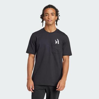 Lounge slides graphic pocket t-shirt