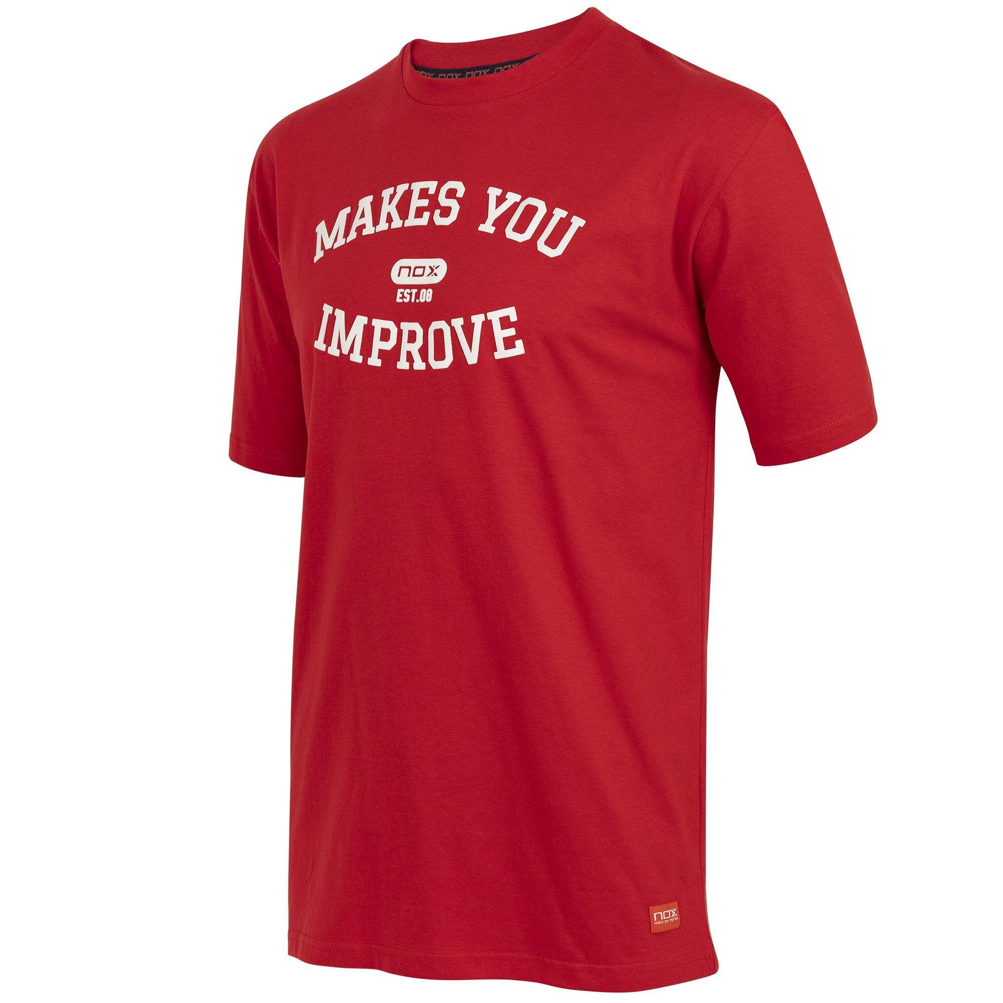 T-shirt Basic Nox Rossa Con Scritta Bianca 4/5
