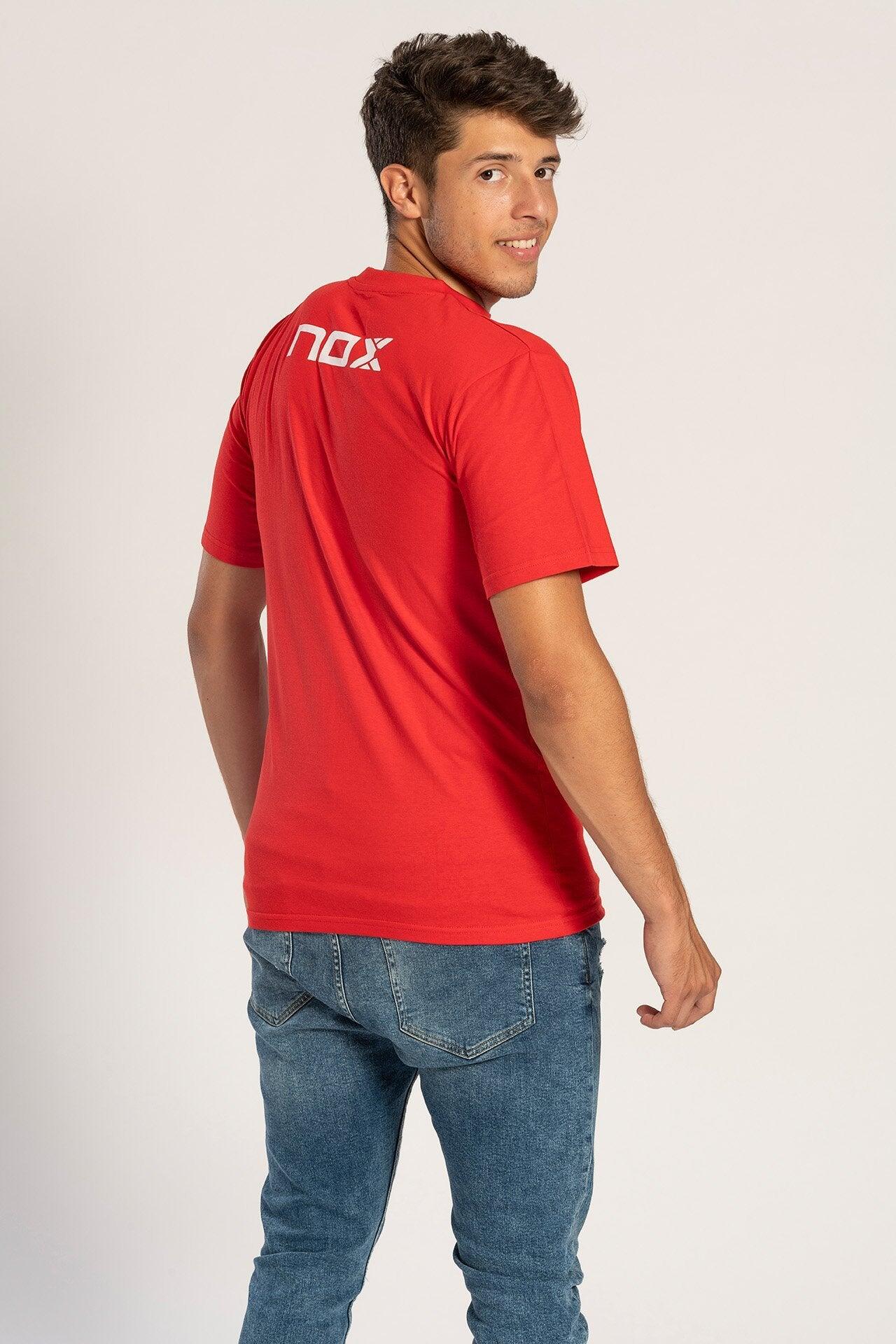 T-shirt Basic Nox Rossa Con Scritta Bianca 2/5