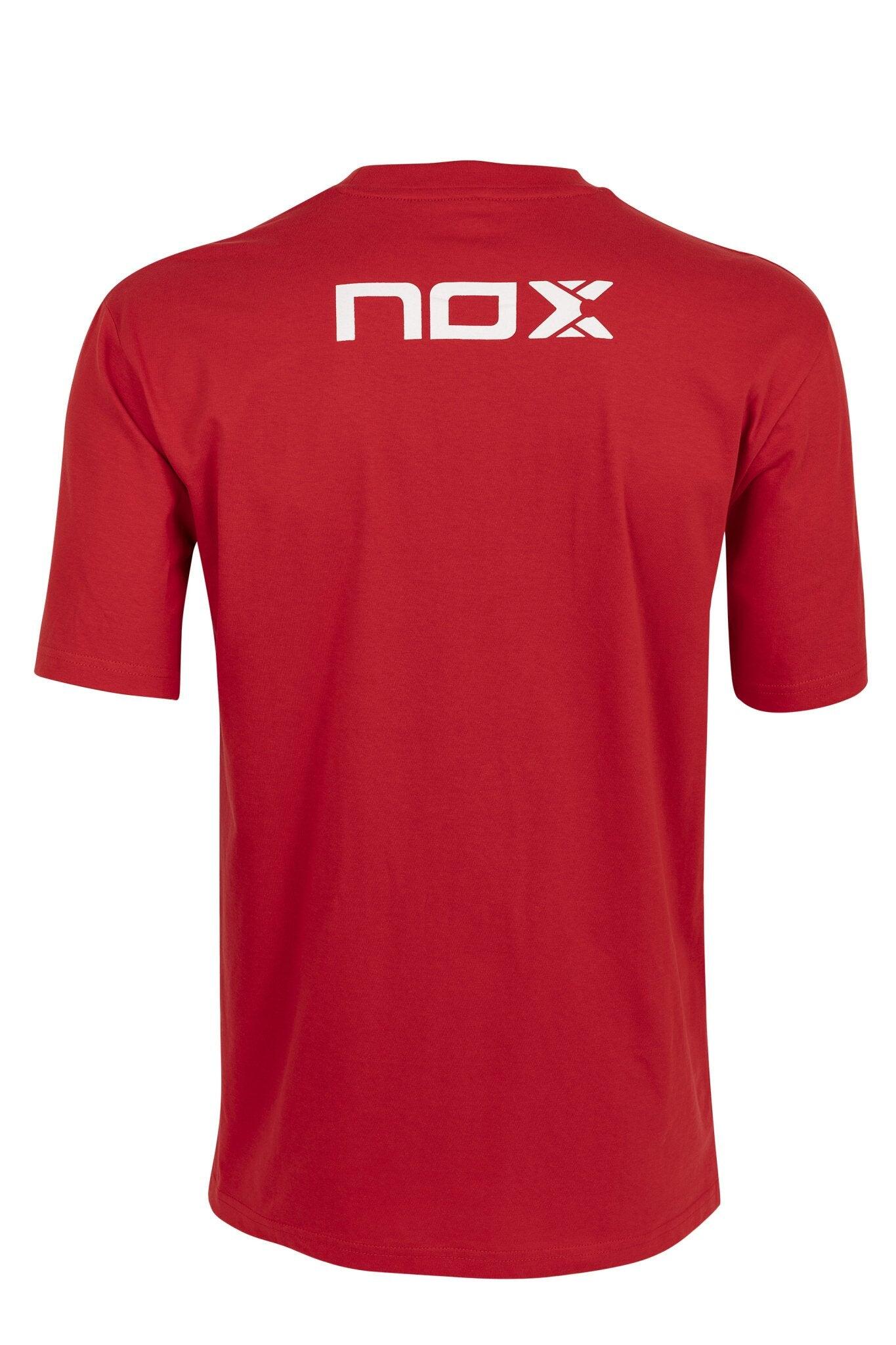 T-shirt Basic Nox Rossa Con Scritta Bianca 5/5