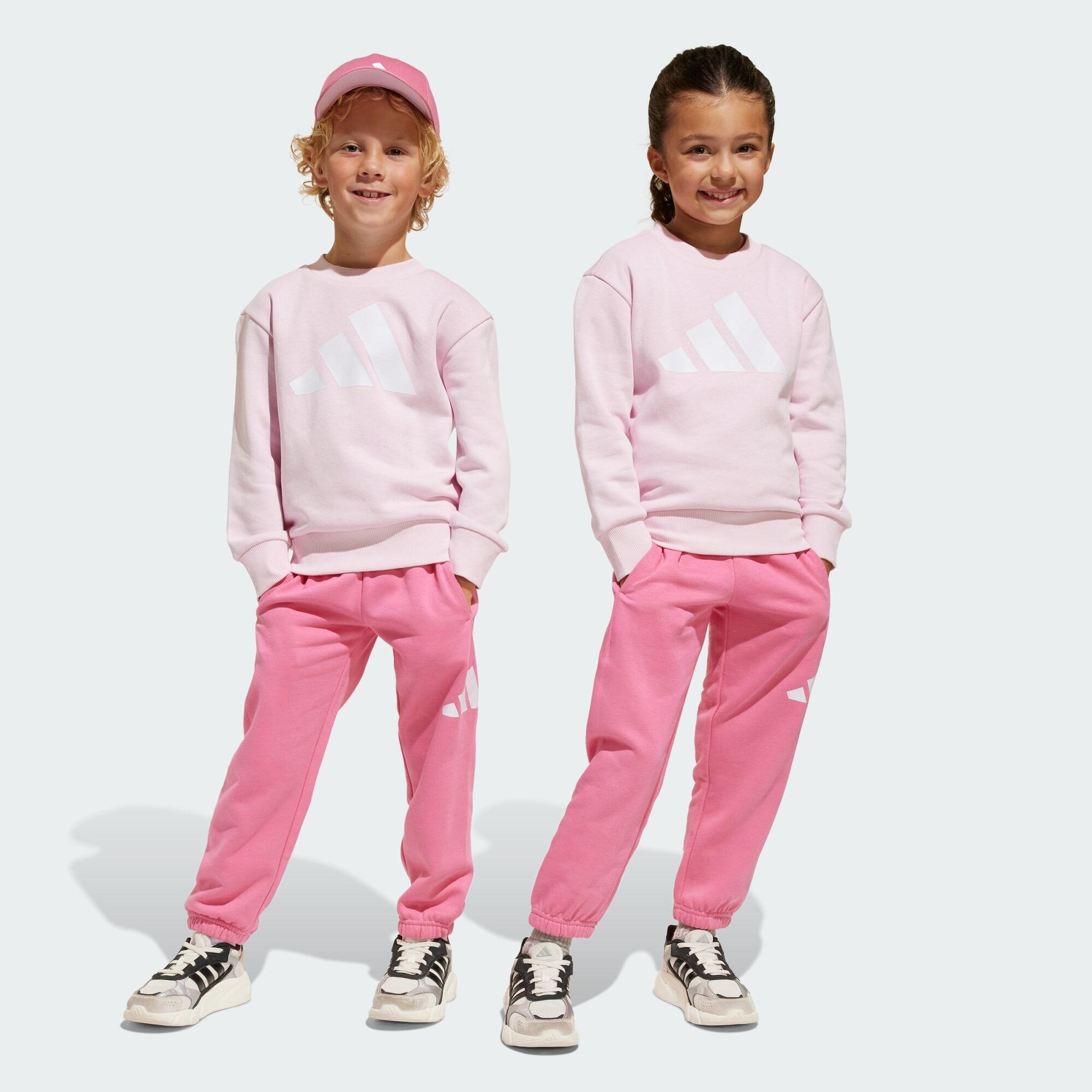 Adidas - Ensemble Sportswear Essentials Enfants - Survêtement - Blanc|rose - Decathlon