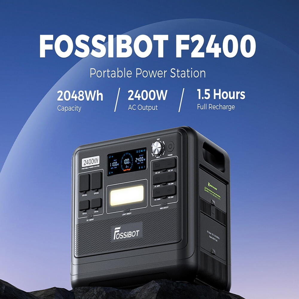 Station électrique portable 2400W Camping Voyage F2400 Noir 2/5