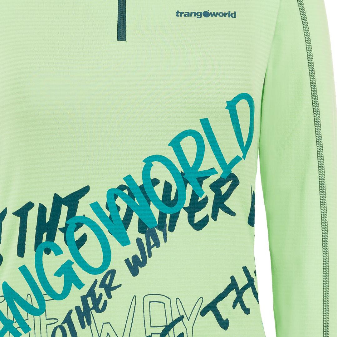 Jersey de Trail Running para Mujer Trangoworld Gruvaz Verde 2/2