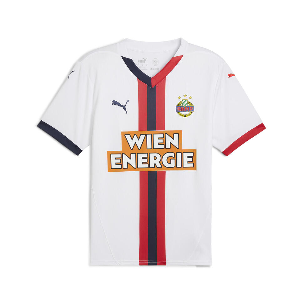 Męska koszulka wyjazdowa SK Rapid Wiedeń 24/25 PUMA White Red Navy Blue