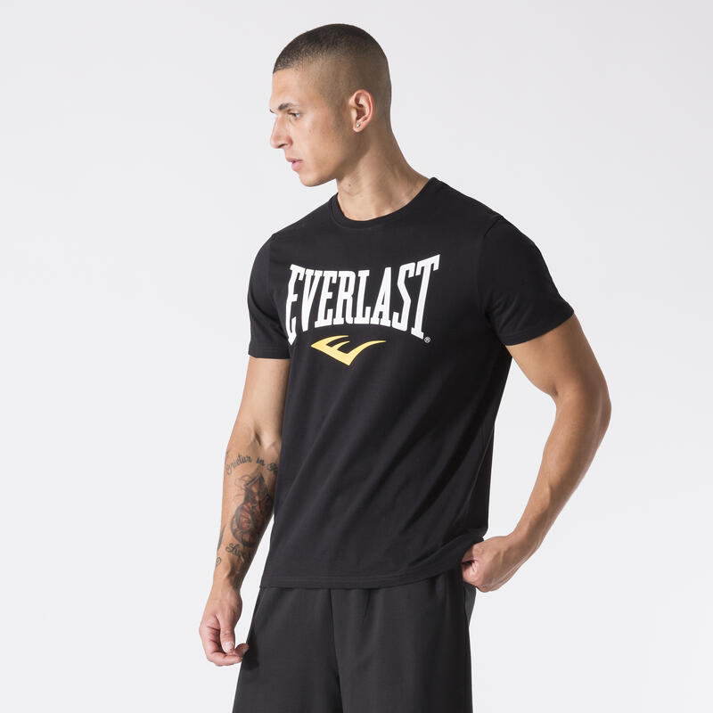 T-shirt Everlast Colorblock Homme - Noir Et Beige - Taille M
